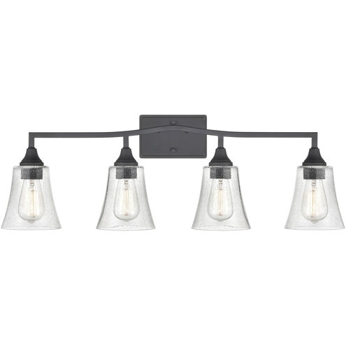 Caily 4 Light 32.5 inch Matte Black Vanity Light Wall Light